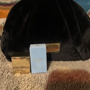 Dolce & Gabbana Black Velvet Cosmetic Bag, and two Dolce & Gabbana fragrance set
